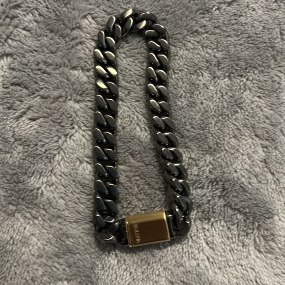 Men’s 2 tone bracelet with gold clasp - Picture 2 of 3